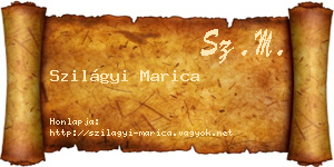 Szilágyi Marica névjegykártya